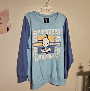 Torrid Sanrio Collab Pochacco Blue Colorblock Sweatshirt Plus Size 3x